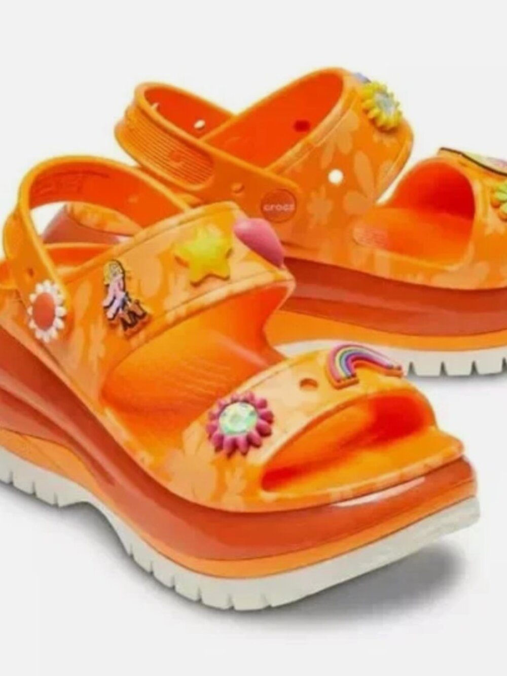RARE Disney 2024 NWT Lizzie McGuire Crocs Orange Hilary Duff Sandals
